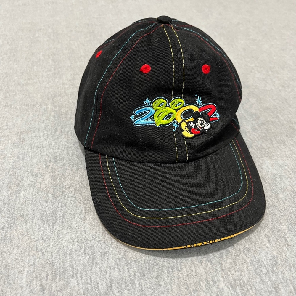 Disney Parks Mickey Mouse 2002 Orlando Florida Black Baseball Hat Adjustable Cap